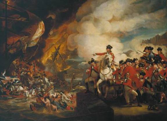 Siege and relief of Gibraltar, 1782,  by John Singleton Copley (1738-1815) Tate Britain, London.